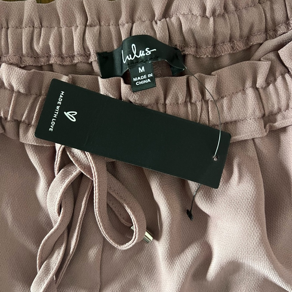 Lulu's High Waist Mauve Shorts - Picture 3 of 3
